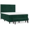 vidaXL Box spring postel s matrac&iacute; tmavě zelen&aacute; 140x190 cm samet