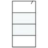 vidaXL Sprchov&aacute; z&aacute;stěna walk-in čern&aacute; 100x195 cm napůl ml&eacute;čn&eacute; ESG sklo