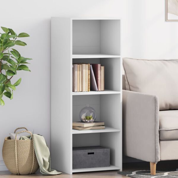 vidaXL Skř&iacute;ň highboard b&iacute;l&aacute; 45 x 41 x 124 cm kompozitn&iacute; dřevo