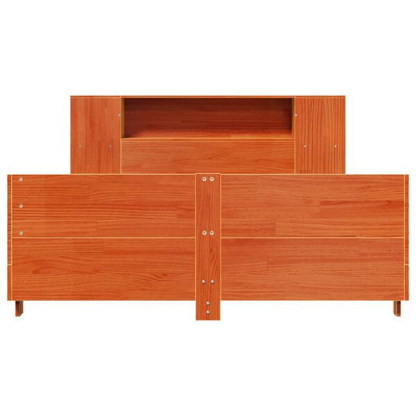 vidaXL Postel bez matrace voskově hněd&aacute; 140 x 190 cm masivn&iacute; borovice
