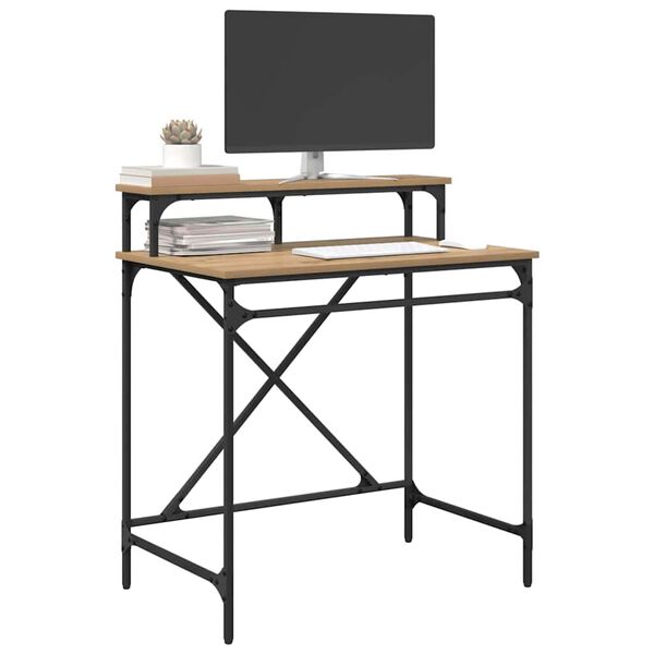 vidaXL Stůl Artisanov&yacute; dub 80 x 50 x 90 cm kompozitn&iacute; dřevo