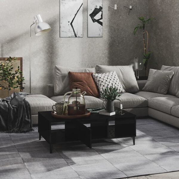 vidaXL Konferenční stolek černý lesklý 103,5x60x35 cm kompozitní dřevo