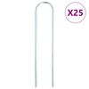 vidaXL Zemn&iacute; kol&iacute;ky tvaru U 25 ks 20 x 3,5 cm pozinkovan&aacute; ocel