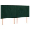 vidaXL Čelo postele typu u&scaron;&aacute;k tmavě zelen&aacute; 183x16x118/128 cm samet