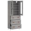 vidaXL Skř&iacute;ň highboard &scaron;ed&aacute; sonoma 69,5 x 34 x 180 cm kompozitn&iacute; dřevo