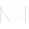 vidaXL Plot s sloupkem Stř&iacute;brn&aacute; 1,2 x 25 m Ocel a PVC