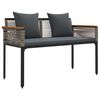 vidaXL Venkovn&iacute; lavice &Scaron;ed&aacute; a tmavě &scaron;ed&aacute; 117 x 54 x 74.5 cm polyratan