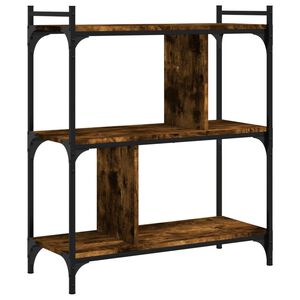 vidaXL Knihovna se 3 policemi kouřov&yacute; dub 76x32x88 cm kompozitn&iacute; dřevo