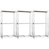 vidaXL 2patrov&eacute; reg&aacute;ly na pneumatiky 3 ks stř&iacute;brn&eacute; 110x40x180 cm ocel