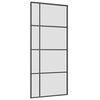 vidaXL Posuvn&eacute; dveře se sadou kov&aacute;n&iacute; čern&eacute; 90x205 cm ESG Glass