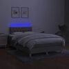 vidaXL Box spring postel s matrac&iacute; a LED světle &scaron;ed&aacute; 120x190 cm textil