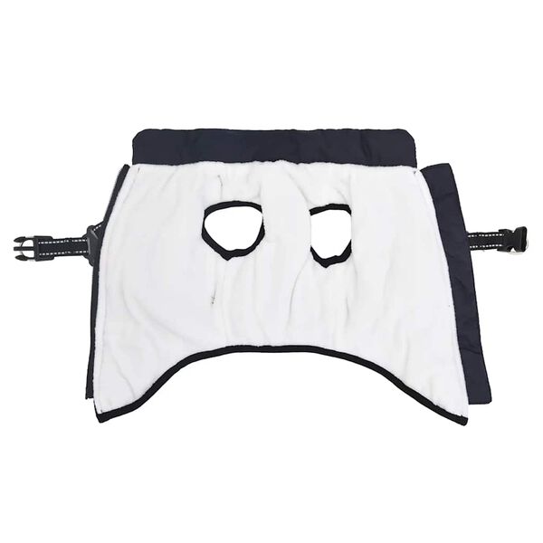 vidaXL Bunda pro psa s postrojem nepromokav&aacute; reflexn&iacute; tmavě modr&aacute; L32