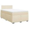vidaXL Box spring postel s matrac&iacute; kr&eacute;mov&aacute; 120x190 cm textil