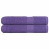 vidaXL Ručn&iacute;ky FROGN 2 ks fialov&eacute; 100x200 cm 360 g/m&sup2;