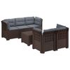 vidaXL 5-m&iacute;stn&eacute; Zahradn&iacute; Sofa s Pol&scaron;t&aacute;ři ve Vzhledu Ratan PP Hněd&aacute;
