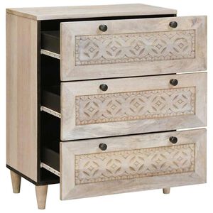 vidaXL Servírovací skříň se zásuvkou s úložištěm Bílá 60 x 33 x 75 cm