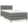 vidaXL Box spring postel s matrac&iacute; tmavě &scaron;ed&aacute; 90x200 cm textil
