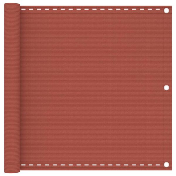 vidaXL Balkonov&aacute; z&aacute;stěna terakota 90 x 500 cm HDPE