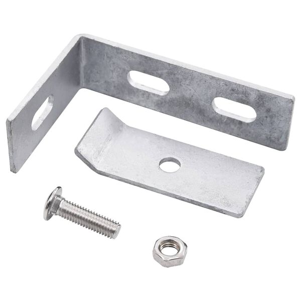 vidaXL Rohová příchytka do zdiva 10 sad stříbrná