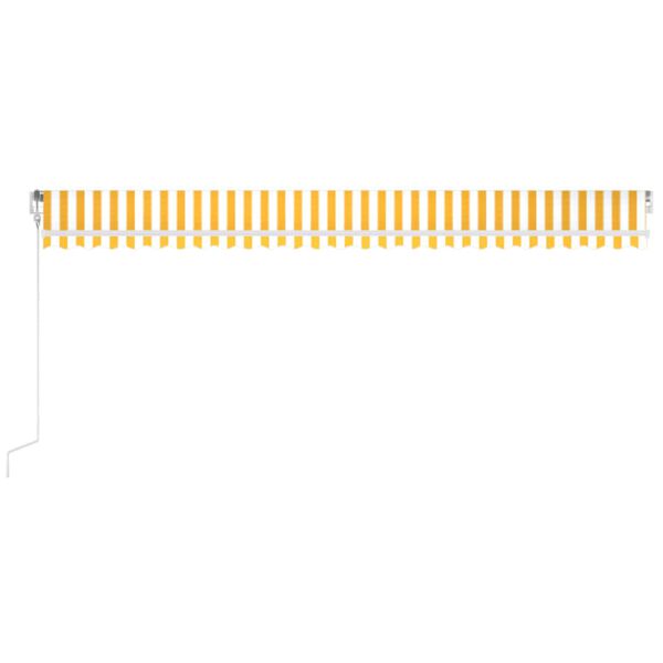 vidaXL Automatick&aacute; zatahovac&iacute; mark&yacute;za 600 x 350 cm žlutob&iacute;l&aacute;