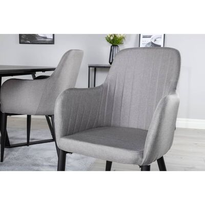 Venture Home Jídelní židle 2 ks Comfort polyester černé a šedé