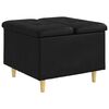 vidaXL Ottoman s &uacute;ložn&yacute;m prostorem Čern&yacute; 60 x 60 x 45 cm Uměl&aacute; kůže