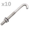 vidaXL H&aacute;kov&yacute; &scaron;roub s matic&iacute; a podložkou M8 x 100 mm 25 setů
