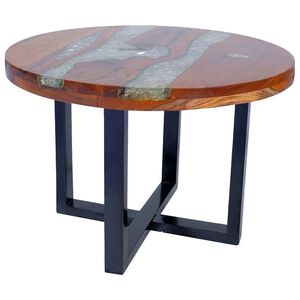 vidaXL Konferenčn&iacute; stolek, teak a pryskyřice 60 cm