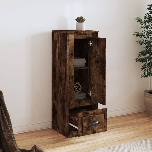 vidaXL Skř&iacute;ň highboard kouřov&yacute; dub 36 x 35,5 x 103,5 kompozitn&iacute; dřevo