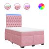 vidaXL Box spring postel s matrac&iacute; růžov&aacute; 120 x 200 cm samet