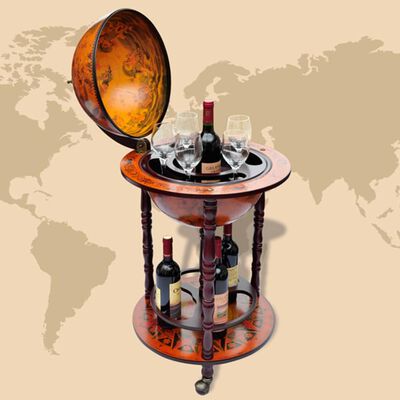 vidaXL Globus bar stojan na víno eukalyptové dřevo