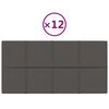 vidaXL N&aacute;stěnn&eacute; panely 12 ks tmavě &scaron;ed&eacute; 60 x 30 cm textil 2,16 m&sup2;
