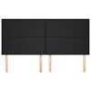 vidaXL Čelo postele čern&eacute; 200 x 5 x 118/128 cm uměl&aacute; kůže