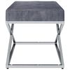 vidaXL Lavice 97 cm &scaron;ed&aacute; sametov&aacute; tkanina a nerezov&aacute; ocel