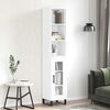 vidaXL Skř&iacute;ň highboard b&iacute;l&aacute; s vysok&yacute;m leskem 34,5x34x180 cm kompozit
