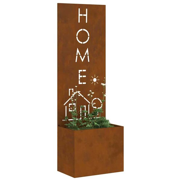 vidaXL Soukrom&iacute; na zahradě Rezav&aacute; 50 x 140 cm Povětrnostně odoln&aacute; ocel