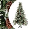 vidaXL V&aacute;nočn&iacute; stromek se &scaron;i&scaron;kami zelenob&iacute;l&yacute; 195 cm PVC a PE