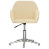 vidaXL Otočné jídelní židle 2 ks krémové textil