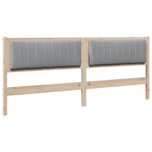 vidaXL Čalouněn&eacute; čelo postele s čelo Hněd&aacute; 200 cm Masivn&iacute; borov&eacute; dřevo