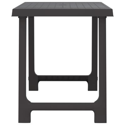 vidaXL Kempingový stůl antracitový 79 x 56 x 64 cm PP vzhled dřeva