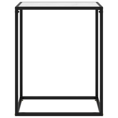 vidaXL Konzolový stolek bílý 60 x 35 x 75 cm tvrzené sklo