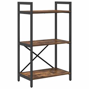 vidaXL Knihovna 3 &uacute;rovn&iacute; 56 x 34 x 96 cm Kompozitn&iacute; dřevo Kouřov&yacute; dub