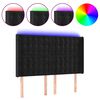vidaXL Čelo postele s LED čern&eacute; 147 x 16 x 118/128 cm samet