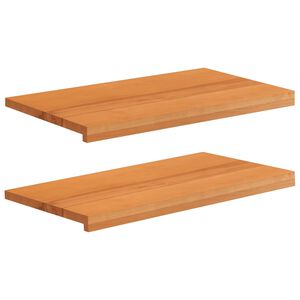 vidaXL Parapety 2 ks Světle hněd&aacute; 80x 40 x 2 cm Masivn&iacute; bukov&eacute; dřevo