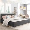 vidaXL Postel boxspring &scaron;ed&aacute; textil 200 x 200 cm