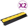 vidaXL Kabelov&eacute; ochrann&eacute; mosty 2 kan&aacute;lky 2 ks 100 cm gumov&eacute;