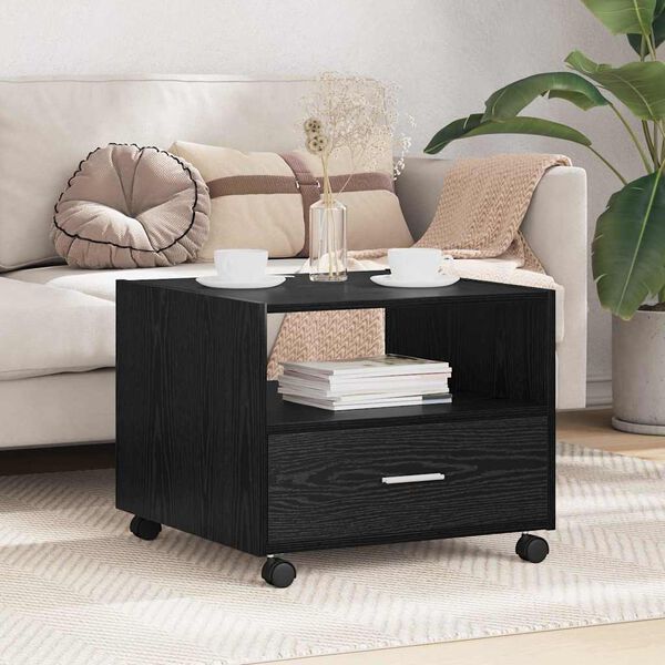 vidaXL Konferenčn&iacute; stolek Čern&yacute; dub 55 x 55 x 45 cm kompozitn&iacute; dřevo