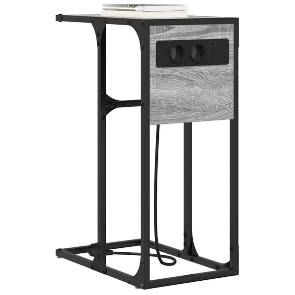 vidaXL Nočn&iacute; skř&iacute;ňka &Scaron;ed&aacute; Sonoma 41,5 x 26 x 60,5 cm kompozitn&iacute; dřevo