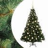 vidaXL Uměl&yacute; v&aacute;nočn&iacute; stromek s baňkami 120 cm 150 LED Tepl&aacute; b&iacute;l&aacute;