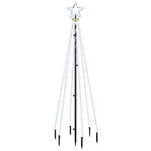vidaXL V&aacute;nočn&iacute; strom s hrotem 108 studen&yacute;ch b&iacute;l&yacute;ch LED diod 180 cm
